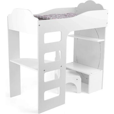 Lits superposés pour poupées Small Foot avec bureau - Jouet en bois Lits superposés pour poupées Small Foot avec bureau - Jouet en bois