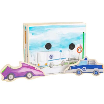 Small Foot Interactive Police Wooden Picture Book - 12041 Small Foot Interactive Police Wooden Picture Book - 12041