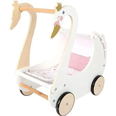 Small Foot Schwan 12283 Puppenwagen - Holzspielzeug Small Foot Schwan 12283 Puppenwagen - Holzspielzeug