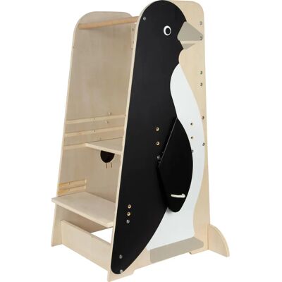 Small Foot Lernturm Pinguin - Sicherer Höhenverstellbarer Holz-Kinderstuhl Small Foot Lernturm Pinguin - Sicherer Höhenverstellbarer Holz-Kinderstuhl