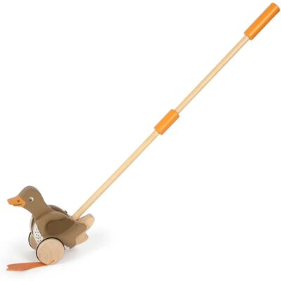 Small Foot Houten Duwfiguur Eend met Bewegende Kop Small Foot Houten Duwfiguur Eend met Bewegende Kop