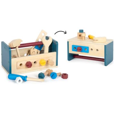 Small Foot Wooden Tool Set - Kids Role Play Workshop - Colorful Toy Small Foot Wooden Tool Set - Kids Role Play Workshop - Colorful Toy
