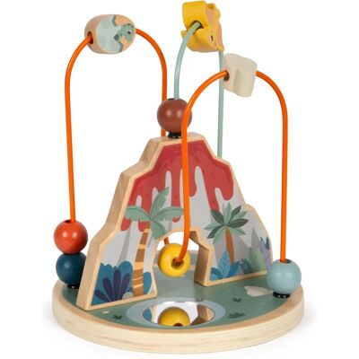Small Foot Espiral de motricidad de madera con dinosaurios y volcán - Juguete multicolor Small Foot Espiral de motricidad de madera con dinosaurios y volcán - Juguete multicolor