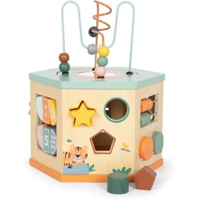 Cubos de motricidad Safari de Small Foot - Juguete educativo de madera Cubos de motricidad Safari de Small Foot - Juguete educativo de madera