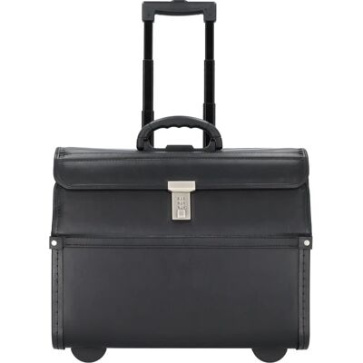 Alassio Mondo Lederimitat Schwarz 46cm Laptop Pilot Trolley Alassio Mondo Lederimitat Schwarz 46cm Laptop Pilot Trolley