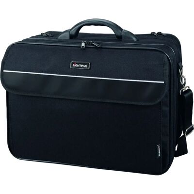 Lightpak Corniche Czarna Torba na Laptopa - 17 cali, 3 przegrody Lightpak Corniche Czarna Torba na Laptopa - 17 cali, 3 przegrody