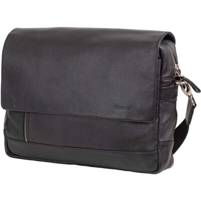 Alassio Zwarte Lederen Zaken Tas - Voor 15'' Laptops Alassio Zwarte Lederen Zaken Tas - Voor 15'' Laptops