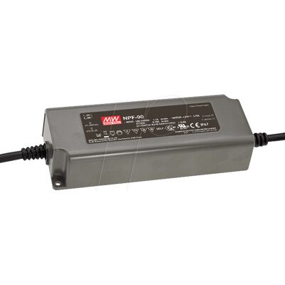 Mean Well NPF-90D-12 LED driver - 90W, 12V, Dimable, PFC Active Mean Well NPF-90D-12 LED driver - 90W, 12V, Dimable, PFC Active