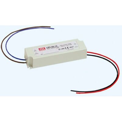 Trasformatore LED Mean Well LPV-20-24 - 24V 20W, Impermeabile Trasformatore LED Mean Well LPV-20-24 - 24V 20W, Impermeabile