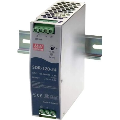 Mean Well SDR-120-48 Alimentatore - 48V 120W Guida DIN Mean Well SDR-120-48 Alimentatore - 48V 120W Guida DIN