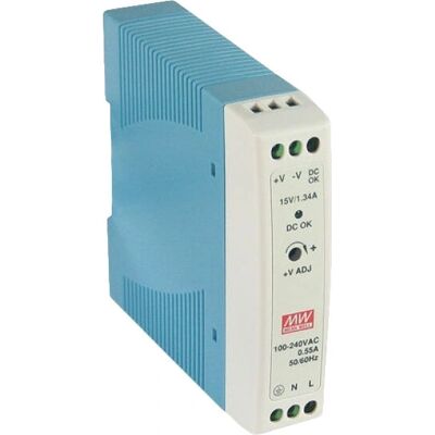 Mean Well MDR-20-24 Netzteil - 24V/1A, DIN-Schiene Mean Well MDR-20-24 Netzteil - 24V/1A, DIN-Schiene