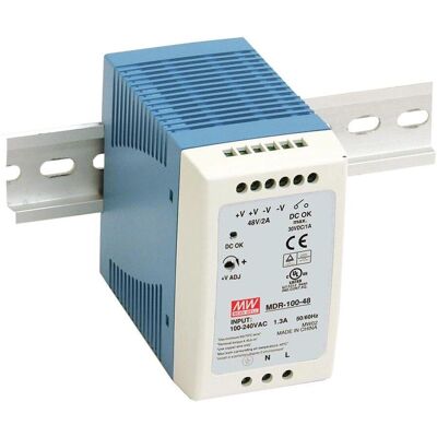 Mean Well MDR-100-48 Transformador de Voltaje - Rail DIN 48V 96W Mean Well MDR-100-48 Transformador de Voltaje - Rail DIN 48V 96W