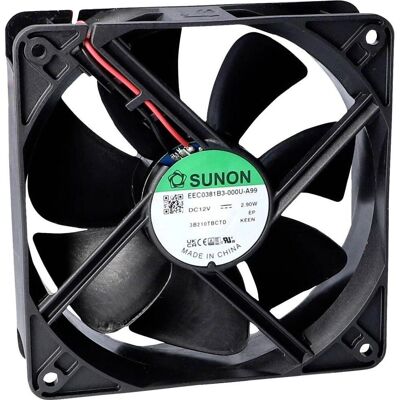 Sunon EEC0381B3-000U-A99 Ventilator - Axial, 12 V/DC, 38x120x120mm Sunon EEC0381B3-000U-A99 Ventilator - Axial, 12 V/DC, 38x120x120mm