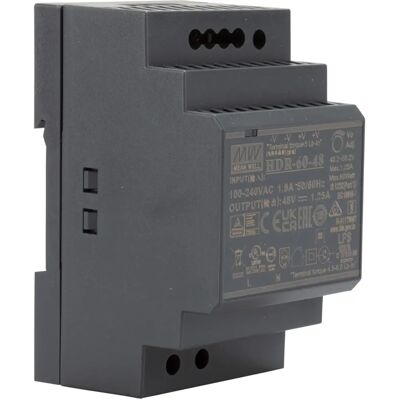 Mean Well HDR-60-48 Netzteil - DIN-Schiene 48V/1.25A 60W Mean Well HDR-60-48 Netzteil - DIN-Schiene 48V/1.25A 60W