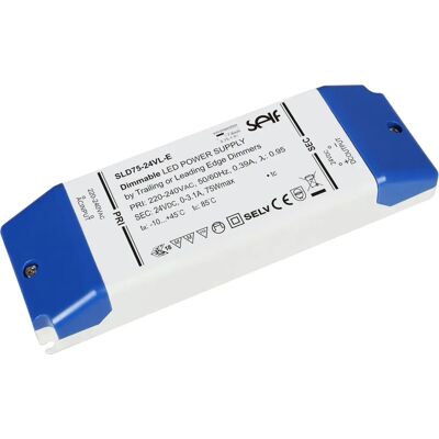 Self Electronics SLD75-24VL-E LED driver - Dimmable, 75W, 24V Self Electronics SLD75-24VL-E LED driver - Dimmable, 75W, 24V