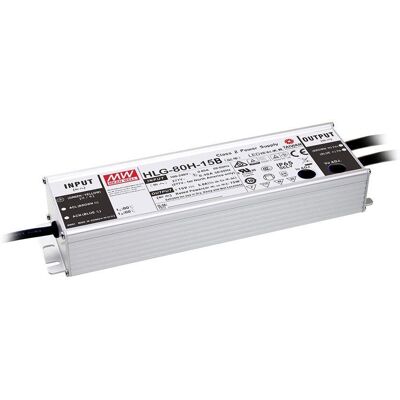 Driver de LED Mean Well HLG-80H-12AB - Corriente constante, 60W, ajustable, exterior Driver de LED Mean Well HLG-80H-12AB - Corriente constante, 60W, ajustable, exterior
