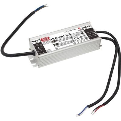 Driver de LED Mean Well HLG-40H-12AB - Corriente constante, atenuable, exterior Driver de LED Mean Well HLG-40H-12AB - Corriente constante, atenuable, exterior