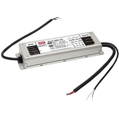 Driver LED Mean Well ELG-200-42AB-3Y - 200 W, 42 V, IP65, atenuación 3 en 1 Driver LED Mean Well ELG-200-42AB-3Y - 200 W, 42 V, IP65, atenuación 3 en 1
