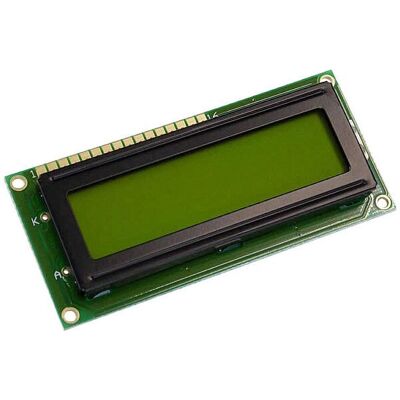 Display Elektronik DEM16216SYH-LY - Gulgrön 16x2 LCD-skärm Display Elektronik DEM16216SYH-LY - Gulgrön 16x2 LCD-skärm