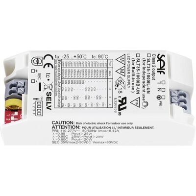 Self Electronics SLT35-1000IB-UN LED Treiber - Konstantstrom 60W - 250-1000mA - 2-50V/DC - Nicht dimmbar - Möbelzulassung Self Electronics SLT35-1000IB-UN LED Treiber - Konstantstrom 60W - 250-1000mA - 2-50V/DC - Nicht dimmbar - Möbelzulassung