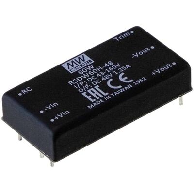 Mean Well RSDW60H-05 12A 60W DC/DC-Wandler - 1 Ausgang Mean Well RSDW60H-05 12A 60W DC/DC-Wandler - 1 Ausgang