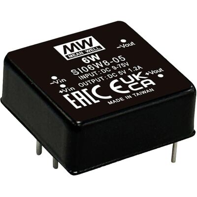 Mean Well SI06W8-05 48V/AC zu 5V/1.2A DC/DC-Wandler - Stromversorgung Mean Well SI06W8-05 48V/AC zu 5V/1.2A DC/DC-Wandler - Stromversorgung