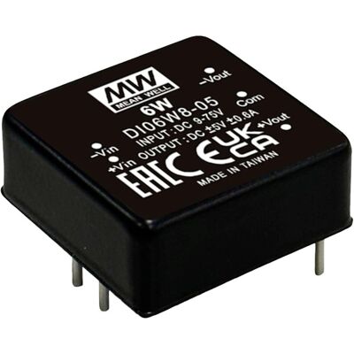 Mean Well DI06W8-12 DC-DC Wandler - 48V auf -12V, 2 Ausgänge Mean Well DI06W8-12 DC-DC Wandler - 48V auf -12V, 2 Ausgänge