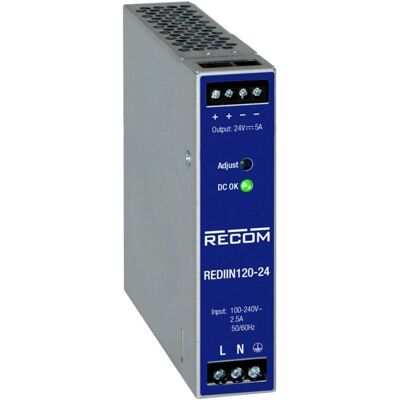 RECOM REDIIN120-24 Netzteil - 24V 5A 120W Hutschiene RECOM REDIIN120-24 Netzteil - 24V 5A 120W Hutschiene