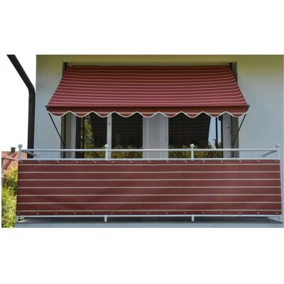 Angerer Vrijetijdsmobel Retractable Zonnescherm - 250cm, wijnrood-wit, verstelbare hoogte Angerer Vrijetijdsmobel Retractable Zonnescherm - 250cm, wijnrood-wit, verstelbare hoogte