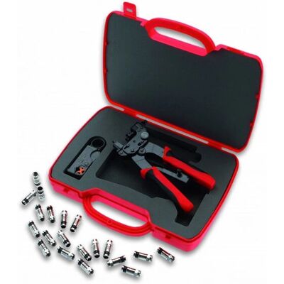 Kit Outil de Sertissage Coaxial Étanche Cimco 106154 - Publicité Kit Outil de Sertissage Coaxial Étanche Cimco 106154 - Publicité