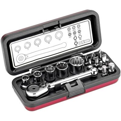 Cimco 113156 Socket Set - Chrome-Vanadium Steel - 16 Pieces Cimco 113156 Socket Set - Chrome-Vanadium Steel - 16 Pieces