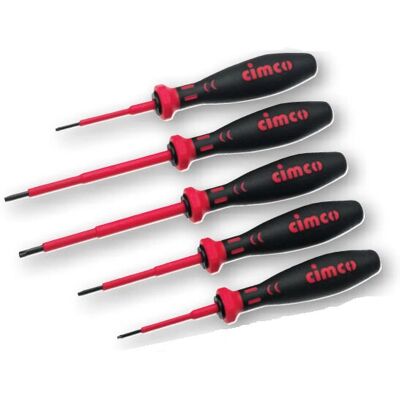 Cimco Modell 117900 VDE Isolierte 5-teilige Torx Schraubendreher-Set Cimco Modell 117900 VDE Isolierte 5-teilige Torx Schraubendreher-Set