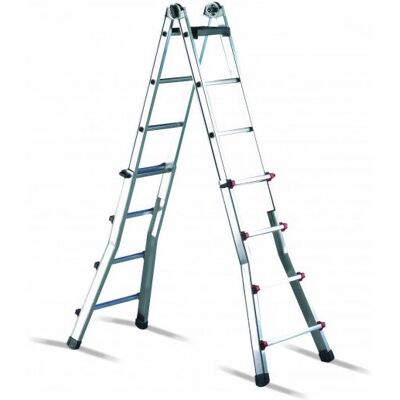 Cimco Aluminium-Teleskop-Leiter - 2x10 Stufen Cimco Aluminium-Teleskop-Leiter - 2x10 Stufen