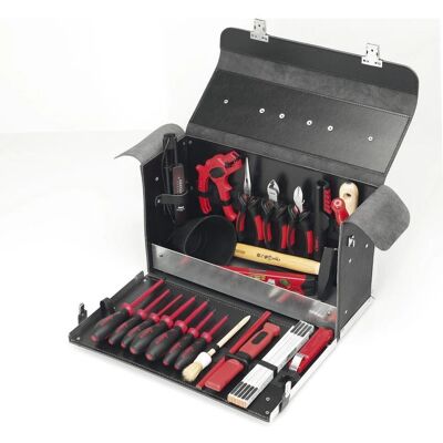 Valigia per attrezzi Cimco - 23 strumenti, pelle, cerniere rinforzate - Tipo di strumento Valigia per attrezzi Cimco - 23 strumenti, pelle, cerniere rinforzate - Tipo di strumento