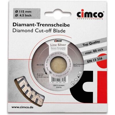 Cimco - 208720 - 125mm - Diamanttrennscheibe Cimco - 208720 - 125mm - Diamanttrennscheibe