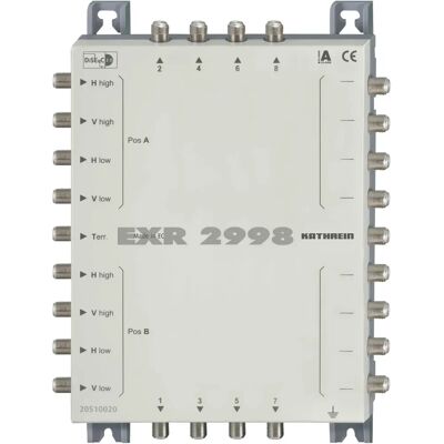 Kathrein EXR 2998 Multiswitch satellitare - Supporta 8 ingressi satellite e 1 terrestre - Cascata fino a 40 connessioni Kathrein EXR 2998 Multiswitch satellitare - Supporta 8 ingressi satellite e 1 terrestre - Cascata fino a 40 connessioni