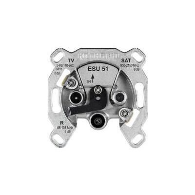 Kathrein ESU 51 - Presa antenna - Grigia - Connettore F - IEC - Satellitare, TV, Radio - Montaggio interno Kathrein ESU 51 - Presa antenna - Grigia - Connettore F - IEC - Satellitare, TV, Radio - Montaggio interno