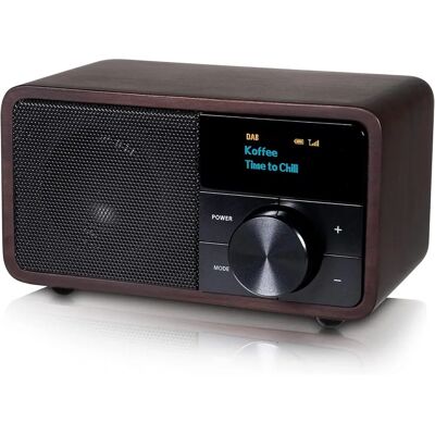 Kathrein - DAB+ 1 mini - Bluetooth - Bois foncé - Radio - Publicité Kathrein - DAB+ 1 mini - Bluetooth - Bois foncé - Radio - Publicité