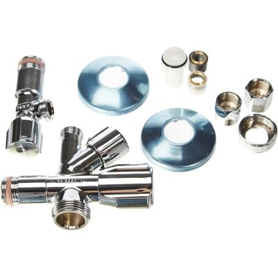 Schell Ensemble de Raccordement pour Salle de Bain - Chrome - Accessoires Sanitaires - Publicité Schell Ensemble de Raccordement pour Salle de Bain - Chrome - Accessoires Sanitaires - Publicité