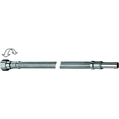 Schell Chrome Flexibele Slang - 300mm, Draaiend, Roestvrij Staal Bekleding - Flexibele Slang voor Loodgieterswerk Schell Chrome Flexibele Slang - 300mm, Draaiend, Roestvrij Staal Bekleding - Flexibele Slang voor Loodgieterswerk