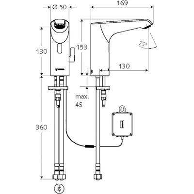 Schell Xeris E Elektronische Waschtisch-Armatur - Chrom Schell Xeris E Elektronische Waschtisch-Armatur - Chrom