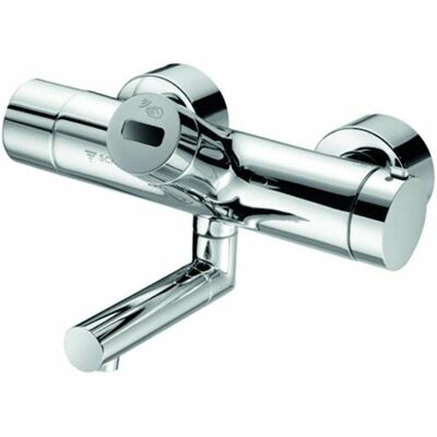 Grifo de pared infrarrojo con batería Schell Vitus - Ahorro de agua, Latón Grifo de pared infrarrojo con batería Schell Vitus - Ahorro de agua, Latón