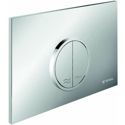 Placa de descarga WC Schell CIRCUM - Doble volumen, Montaje en pared, Blanco Placa de descarga WC Schell CIRCUM - Doble volumen, Montaje en pared, Blanco