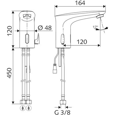 Amestecător electronic pentru lavoar SCHELL - Model 021740699 Amestecător electronic pentru lavoar SCHELL - Model 021740699