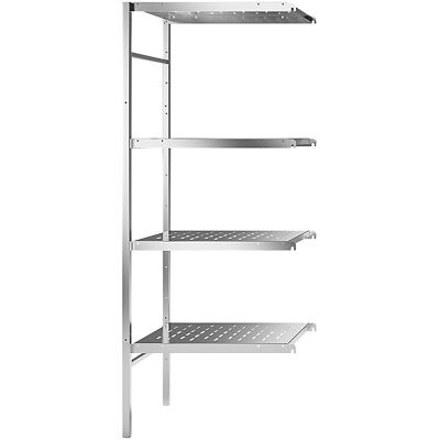 Estantería de Acero Inoxidable Kaiserkraft, 4 baldas perforadas Estantería de Acero Inoxidable Kaiserkraft, 4 baldas perforadas
