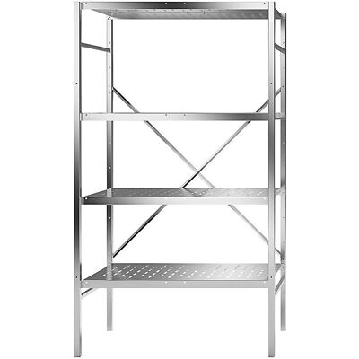 Estantería de acero inoxidable Kaiserkraft - 4 baldas perforadas - 940x540mm - Básico Estantería de acero inoxidable Kaiserkraft - 4 baldas perforadas - 940x540mm - Básico
