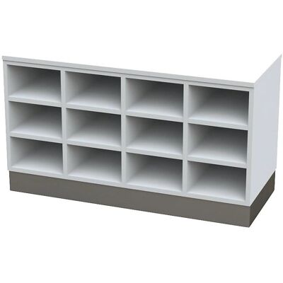 Banco de vestuario Sitover KaiserKraft - 12 compartimentos, 1090mm, Blanco Banco de vestuario Sitover KaiserKraft - 12 compartimentos, 1090mm, Blanco