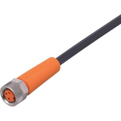IFM electronic Connecteur M8 - 3P, 3A, 60VDC, Droit, Orange - Connecteur électrique IFM electronic Connecteur M8 - 3P, 3A, 60VDC, Droit, Orange - Connecteur électrique
