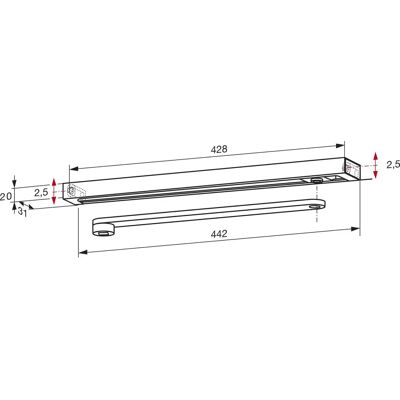 Guía de puertas Dormakaba - Reversible para fuego y humo Guía de puertas Dormakaba - Reversible para fuego y humo