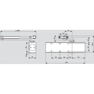 DORMA TS 73V Force 2-4 - Türschließer - Schwarz DORMA TS 73V Force 2-4 - Türschließer - Schwarz